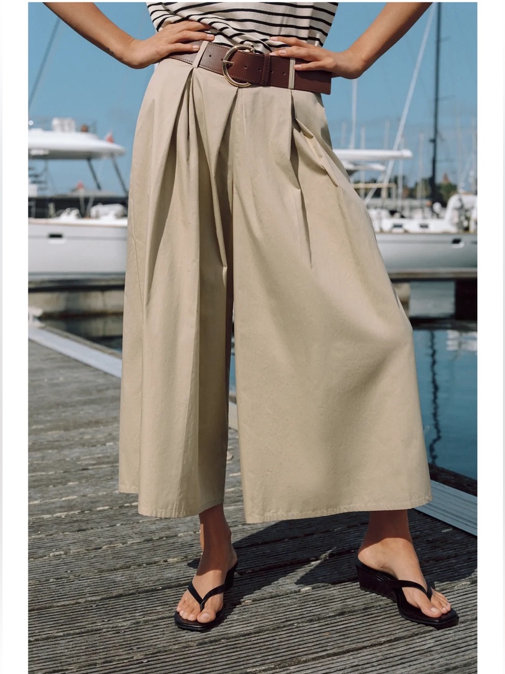 Zara Culottes & Belt - NWT - Picture 2 of 8